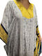 Platinum Fashion Women's Mini Caftan Beachwear Blue