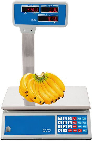 Digital Retail Scale with Weighing Capacity of 40kg and Division 2gr