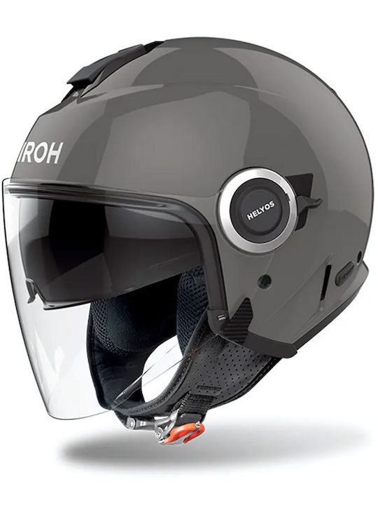 Airoh Helyos Black Matt Motorcycle Helmet Jet ECE 22.06 1350gr with Sunvisor