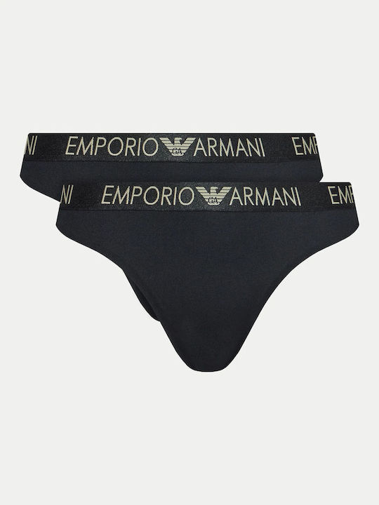 Γυναικεία String 2Pack χωρίς Ραφές Μαύρα