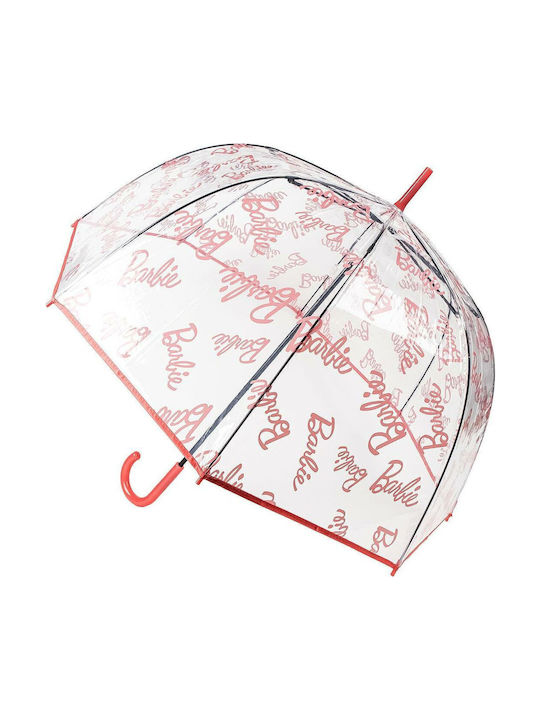 Barbie Kinderregenschirm Gebogener Handgriff Rosa 89cm