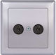 Mutlusan Daria Steckdose Redner in Silber Farbe 6010388