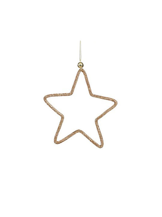 Hanging Ornament Star Bronze 14cm