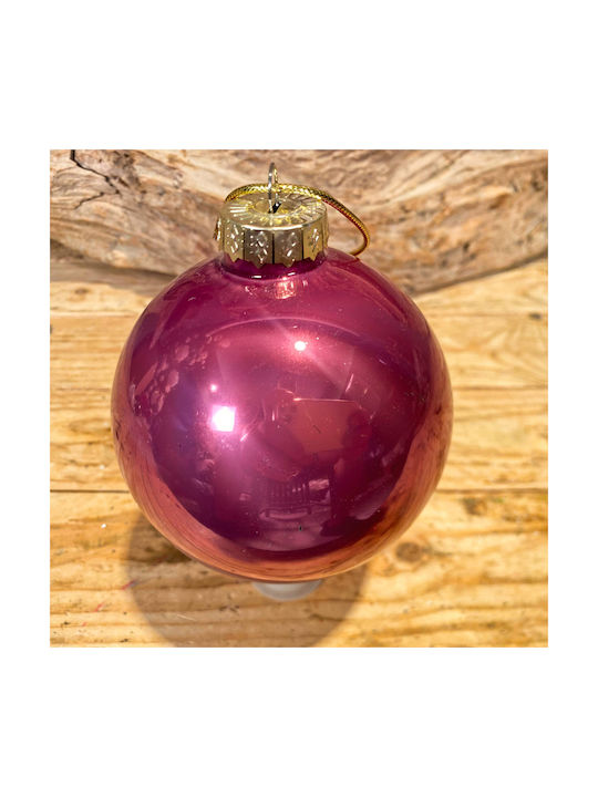 Hanging Ball Ornament Ornament Glass Pink 10cm