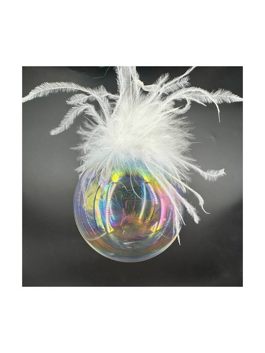 Hanging Ball Ornament Ornament Glass Transparent 8cm