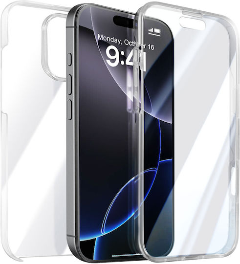 Avizar 360° Case Iphone 16 Pro Max Tactile Raised Camera Edge Transparent