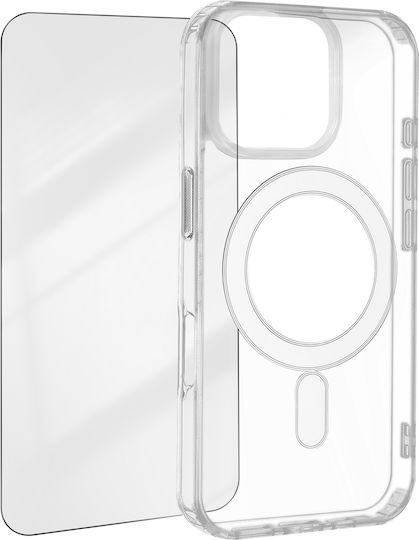 4smarts Hülle Magsafe iPhone 16 Pro Max Stoßfest Panzerglas 9H Transparent