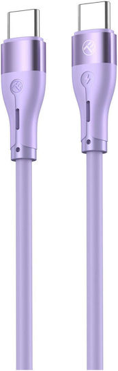 Tellur Silicone Type-c To Type-c Cable Pd60w 1m Purple