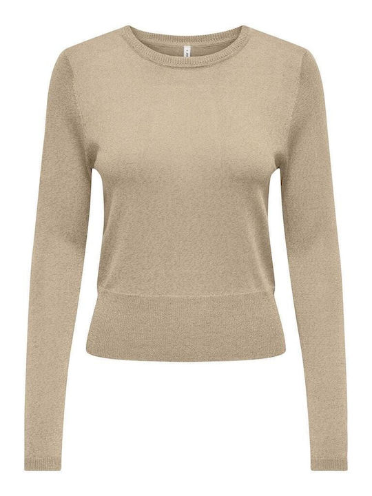 Only Women's Long Sleeve Sweater Beige