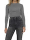 Women's Blouse Cotton Long Sleeve Grey