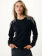 Women's Blouse Cotton Black
