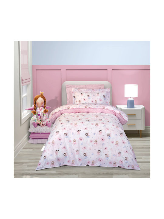Greenwich Polo Club Set Kids Duvet Cover Single with Pillowcase Cotton Pink, Rose 160x240cm