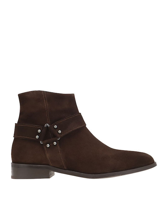 Haralas Wildleder Stiefeletten Damen Braun
