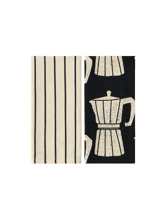 Kentia Fazzy Towel from 100% Cotton in Black Co...