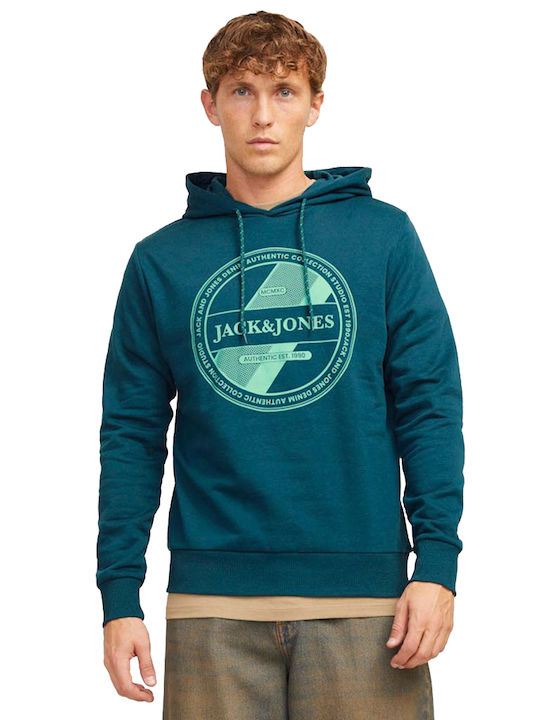 Ζακέτα με Κουκούλα Deep Teal, Πετρόλ