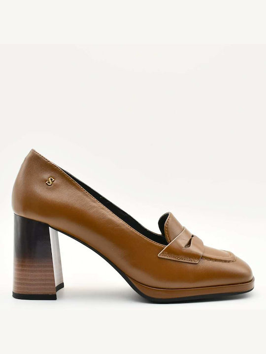 Stonefly Leather Brown Heels