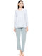 Pink Label Winter Women's Pyjama Set Bay Leaf Mint