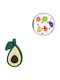 Avocado Design Green Shoe Charm