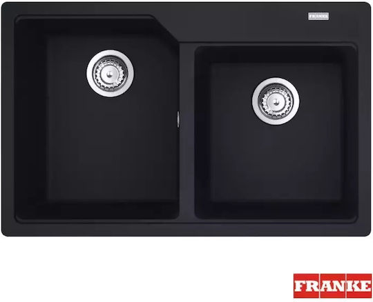 Franke Urban Ubg 1140687727 Drop-In Spüle aus Verbundgranulat B78xT50cm Black Matt