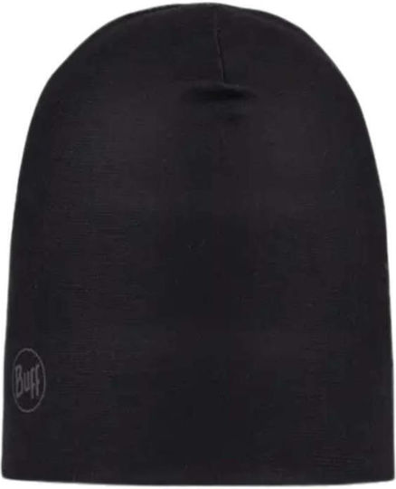 Ecostretch Beanie Reversible Beanie Knitted in Black color