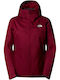 Quest Insulated Women's Hiking Short Sports Jacket for Winter with Hood Beetroot