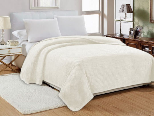 Blanket Velvet Queen 220x240cm Ecru