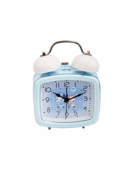 Puffo Joy Kinderzimmer Dekorationsaccessoires Wecker Zifferblatt Licht Knopf 16 Cm Youandme Modell Blau