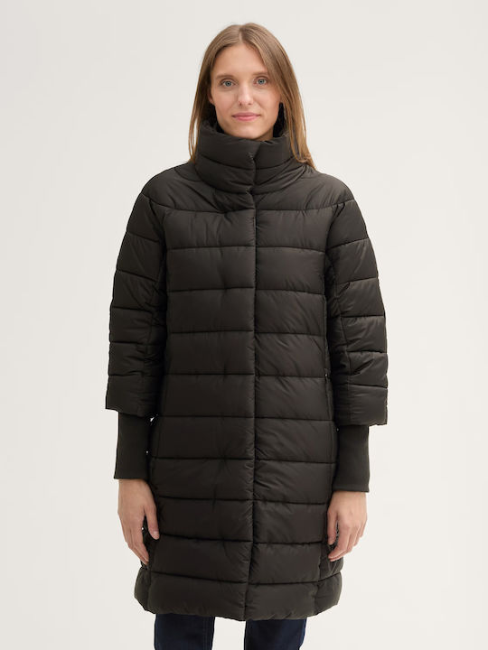 Women's Short Puffer Jacket for Winter Black