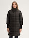 Women's Short Puffer Jacket for Winter Black
