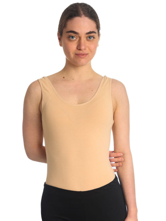 Spaghetti Strap Bodysuit Beige