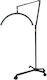 Floor Lamp with Wheels Half Moon Light 36w Foldable Arm Remote Control Hd-m50x Silver