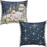 Kentia Christmas Decorative Pillowcase Snow 2pcs