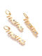 Steel Pendant Element Mama Zircon Gold 16x4mm 1pc