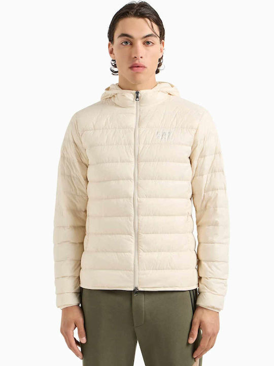 Emporio Armani Χειμωνιάτικο Μπουφάν Puffer Μπεζ