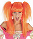 Carnival Wig with Braids Orange