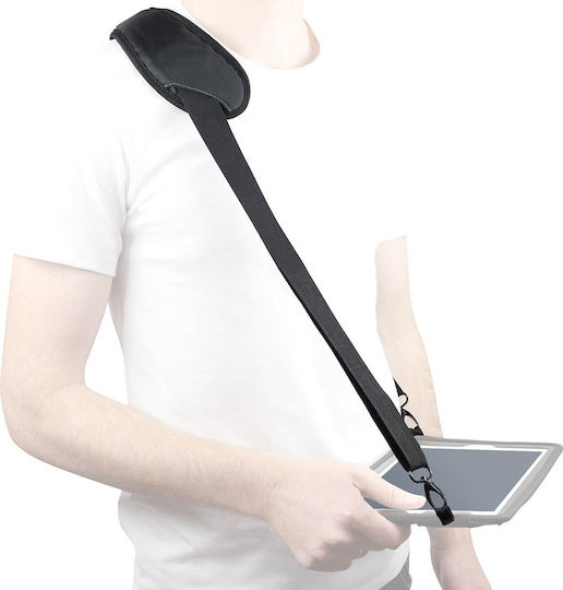 Mobilis Tablet Pc Shoulder Strap Two Carrying Hooks Stand-up Grip Black