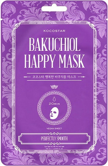 Kocostar Bakuchiol Happy Mask Μάσκα Προσώπου Ανανεωμένη & Λεία Επιδερμίδα 1τμχ