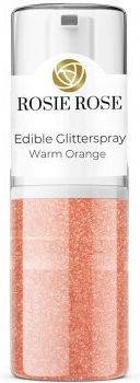 Orangenfarbener essbarer Glitzerspray E171-frei 5g Rosie Rose