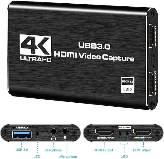 Card de Captură Video Roger Hdmi 4k@60fps Usb 3.0 Hdcp 2.2