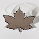 Platan leaves Napkin Ring Plastic Brown 4pcs
