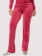 Jogginghose Jogger Samt Fuchsie