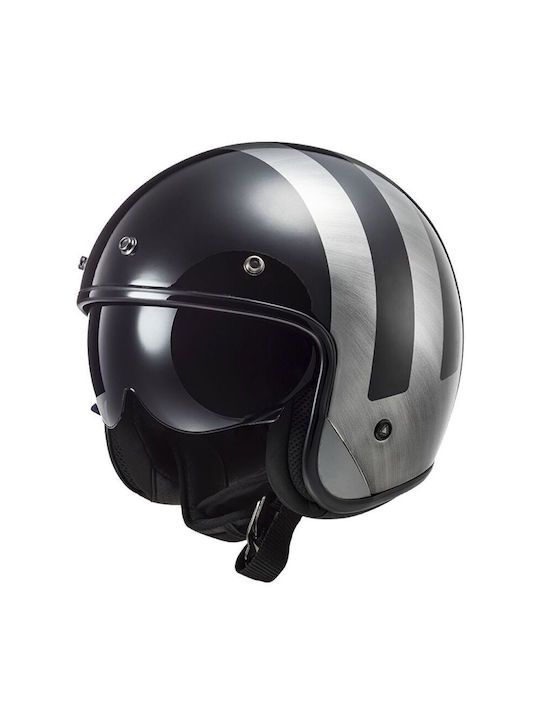 LS2 Bob Ii Of601 Lines Black Jeans Κράνος Μηχαν...