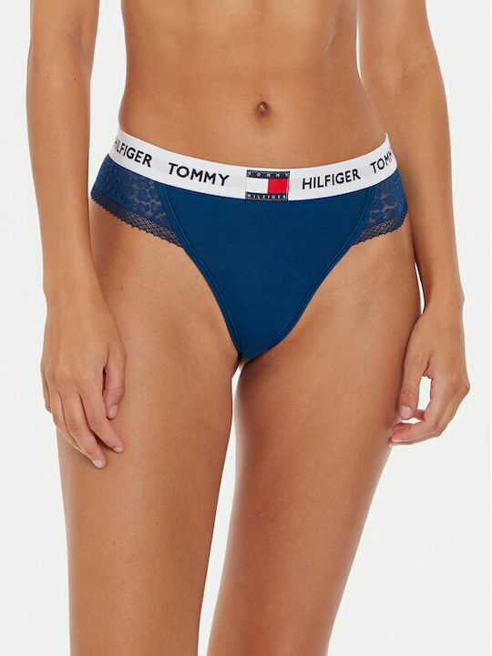 Damen Zeichenfolge mit Spitze Blue