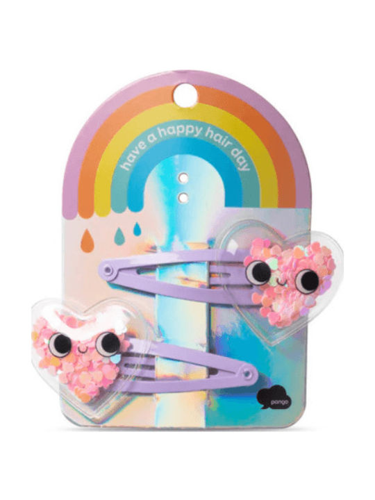 Cremlis Yolo Kids Hair Clips Set with Heart Hair Clips 2 Pieces
