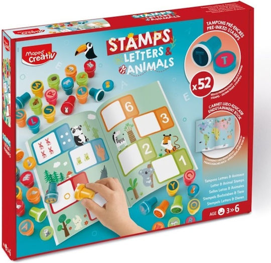 Maped Creative 52 печата букви животни Maped