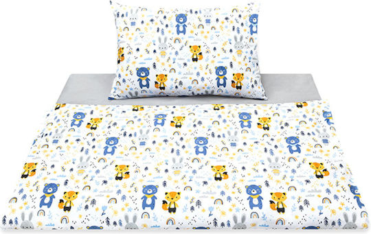 Maboo Baby Bettbezug Set mit Kissenbezug Minky Bear And Friends 100x135cm.