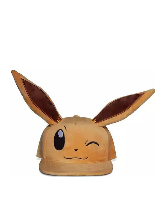 Difuzed Kids' Hat Jockey Fabric Pokemon Winking Eevee Yellow