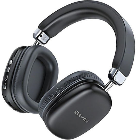 Awei AT7 Ασύρματα Bluetooth On Ear Ακουστικά με 20 ώρες Λειτουργίας Μαύρα
