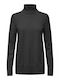 Only Women's Long Sleeve Sweater Turtleneck Black