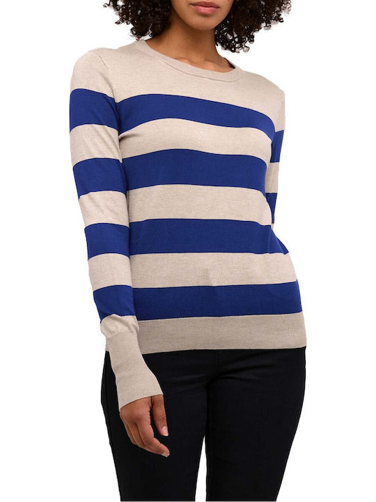 Kaffe Women's Sweater Striped Blue